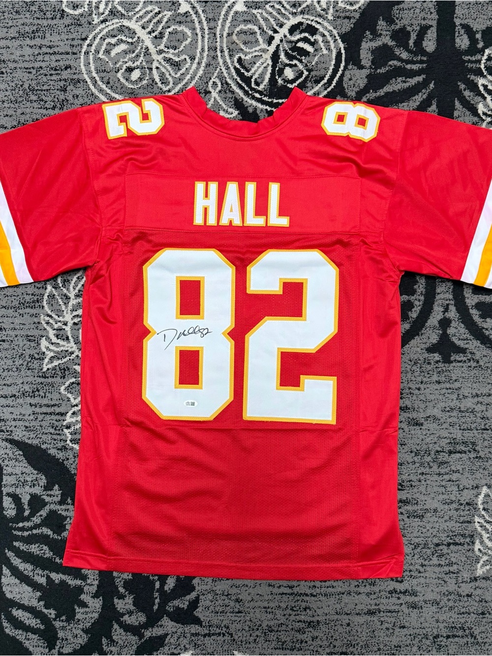 Dante Hall Signed Kansas City Chiefs Jersey Leaf Witnessed Auto XL #82 - Picture 2 of 6